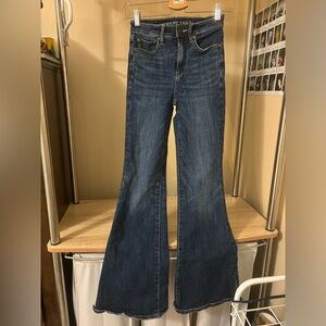 Super flattering American Eagle Flare jeans.